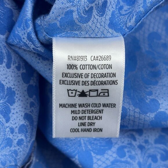 Robert Graham Shirt Men's Size 3XL Blue Bayview Long Sleeve Button Up Flip Cuff - Picture 10 of 12